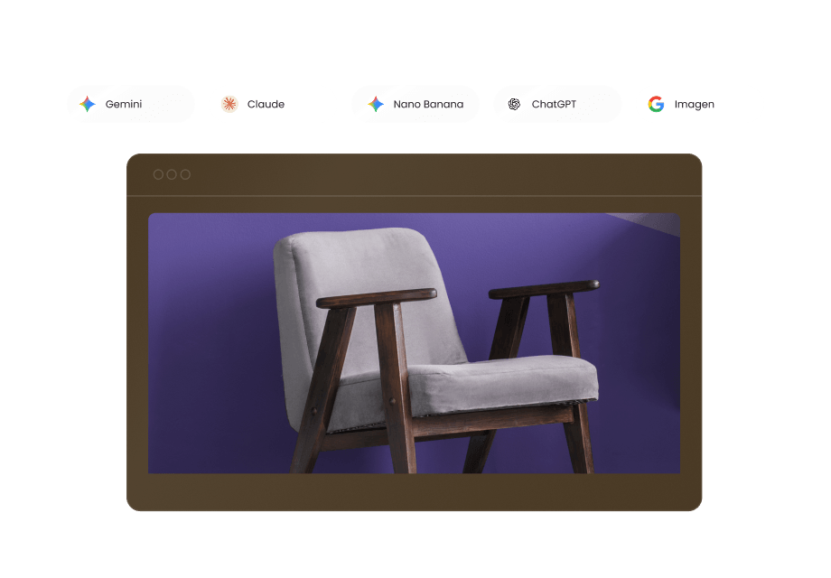 Ambiente di lavoro IA che integra ChatGPT, Claude, Gemini e strumenti di automazione per la creazione di contenuti, la gestione di siti web e i flussi di marketing