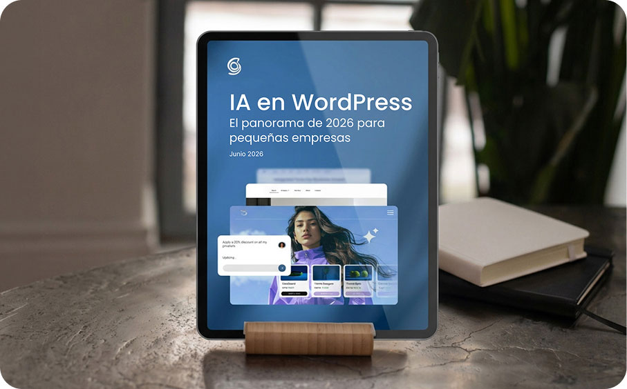Copertina del whitepaper di SiteGround 'IA in WordPress nel 2026 - Report per Piccole Imprese dagli Esperti di SiteGround'
