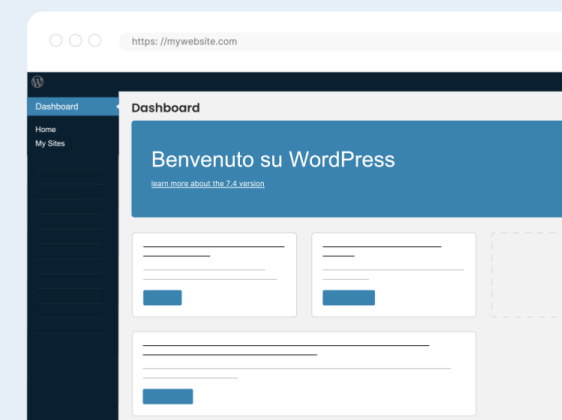 Inizia o trasferisci il tuo sito WordPress sull'hosting gestito SiteGround, per la massima sicurezza e velocità di WordPress, senza preoccupazioni.