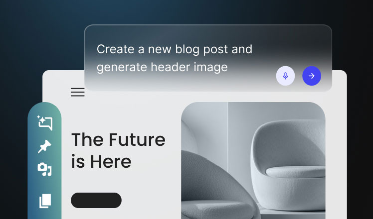 AI Agent for WordPress creating a new blog post and generating a header image from a chat prompt