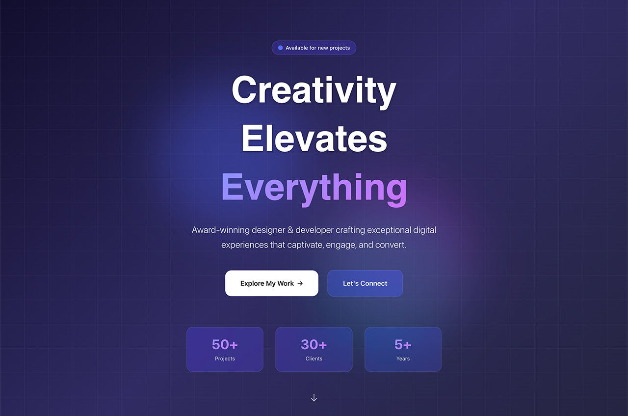 Sitio portfolio: sitio moderno y responsive que muestra trabajo creativo y casos de estudio