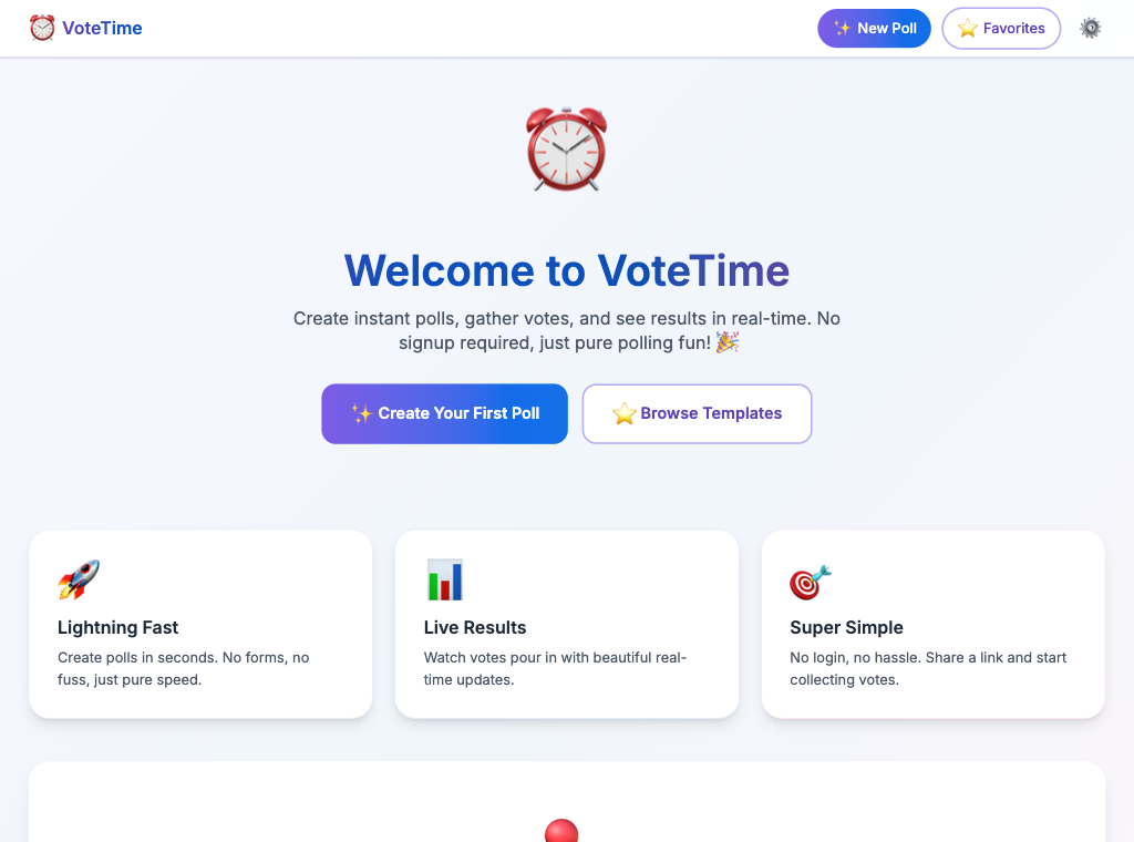 créateur de sondages : application simple de sondage en groupe avec vote en direct et affichage des résultats.