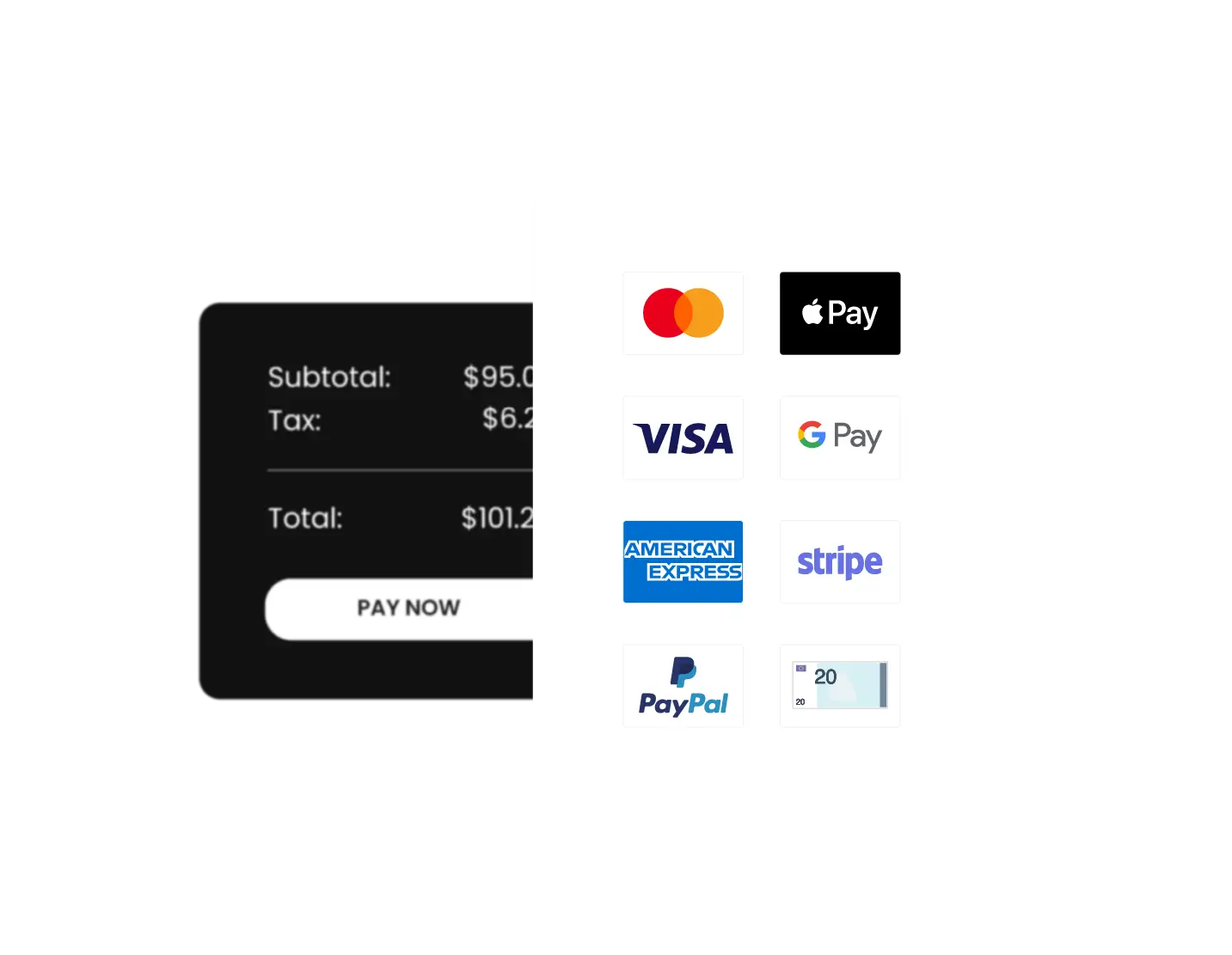 Boost sales with a variety of easy payment options