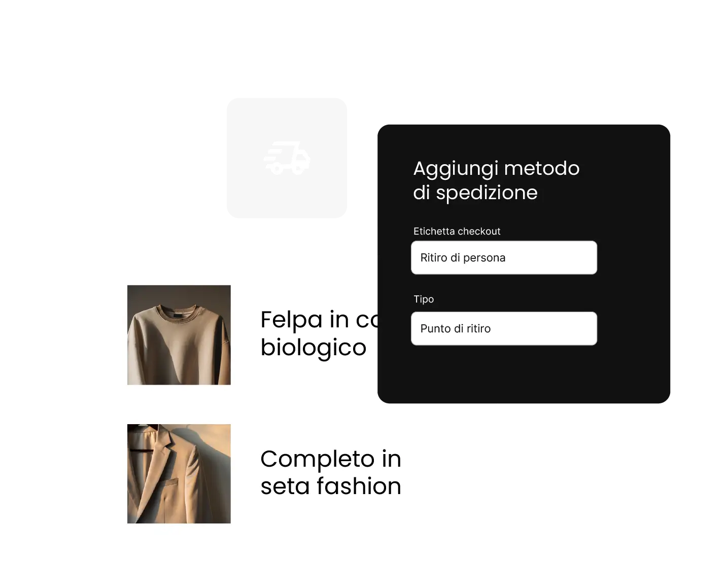 Imposta le regole di spedizione in pochi minuti e consegna ovunque con facilità.