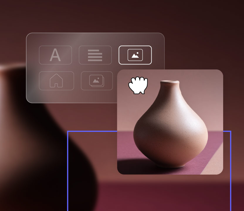 Utilizza sezioni predefinite o trascina elementi per progettare le pagine senza sforzo.