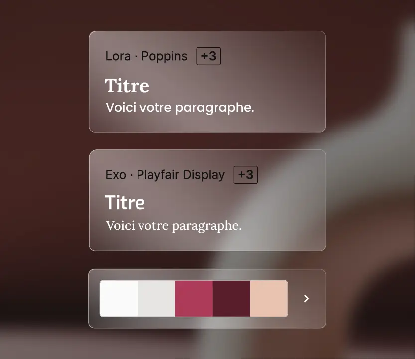 Concevez facilement avec des mises en page prêtes, des polices et des visuels premium.