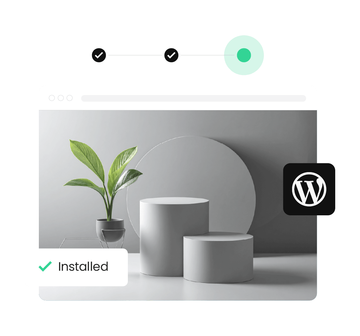 One click is all it takes to start or move your WordPress site while we handle the rest