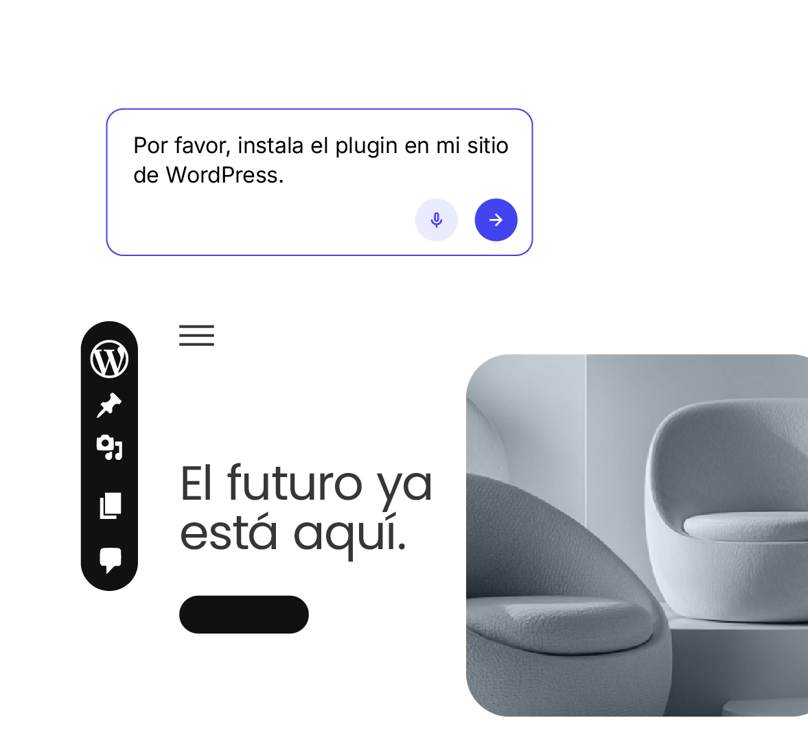 Administra tu sitio de WordPress simplemente chateando con la IA y deja que nuestro agente integrado se encargue del trabajo pesado.