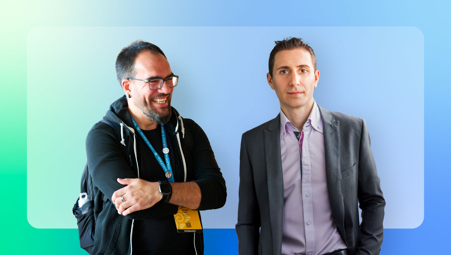 Miniatura de YouTube que presenta a Marcos Ramajo, CEO de Frikitek, y Fernán Diez, CTO de Frikitek, promocionando casos de éxito de clientes de SiteGround. La imagen muestra a dos hombres profesionales sobre un fondo degradado azul, con los logotipos de SiteGround y Frikitek mostrados prominentemente.